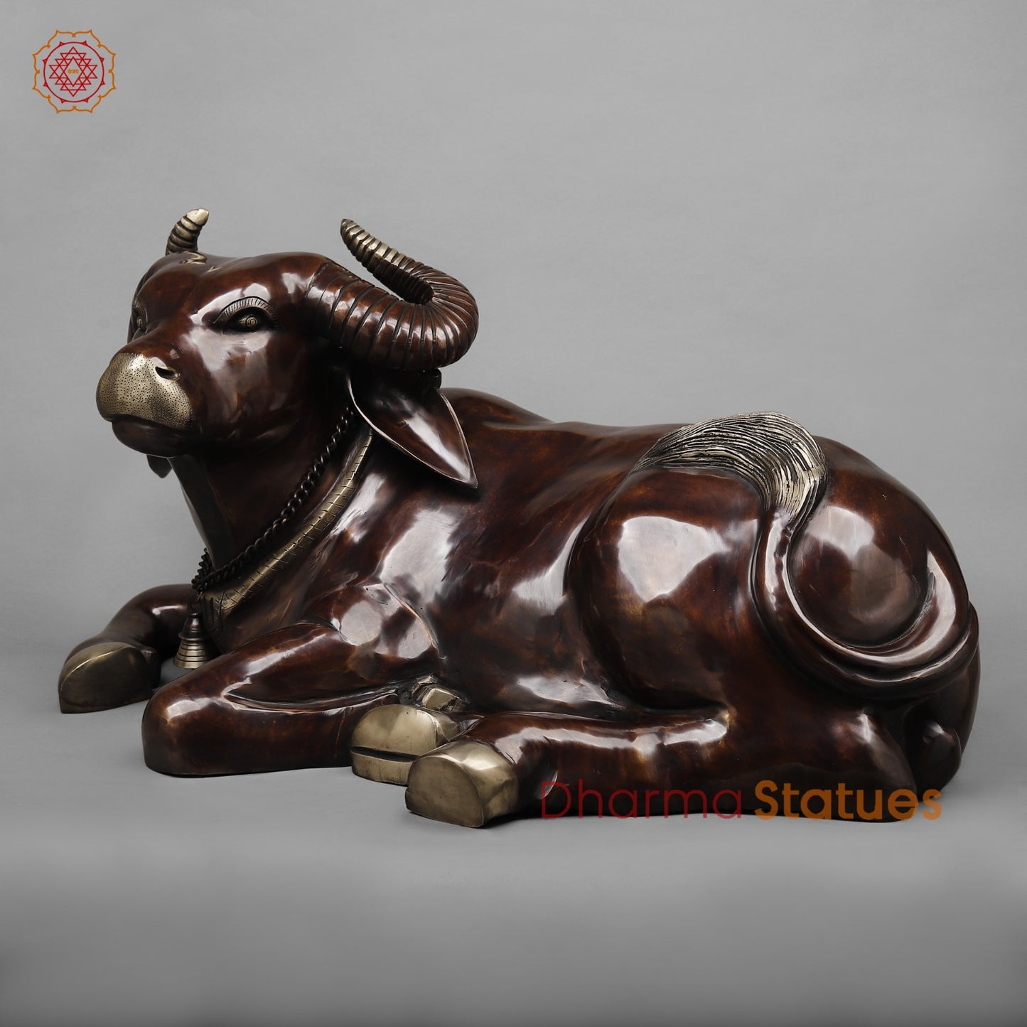 Brass Nandi Seated , Copper finish 23”