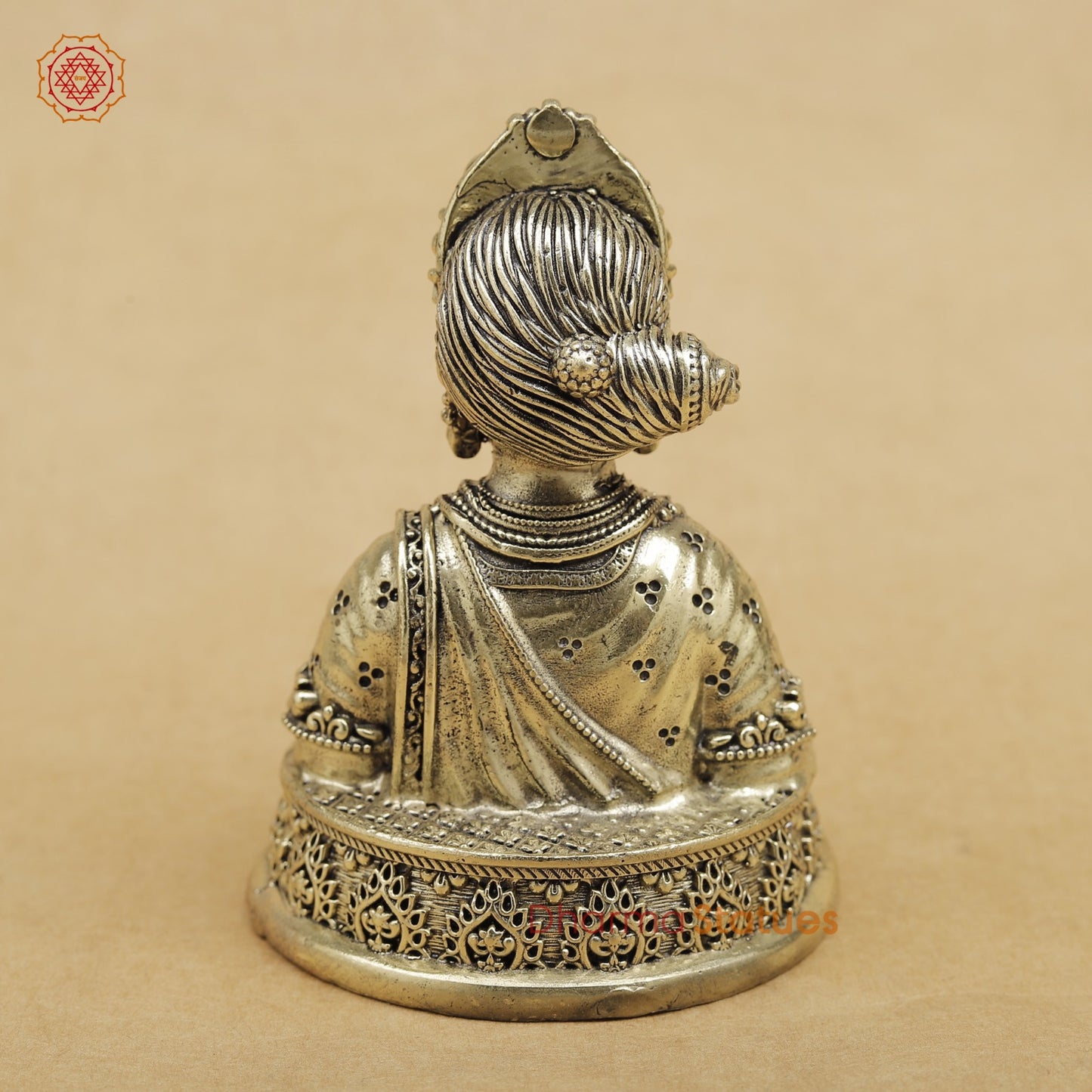 Brass Parwati bust fine 4”