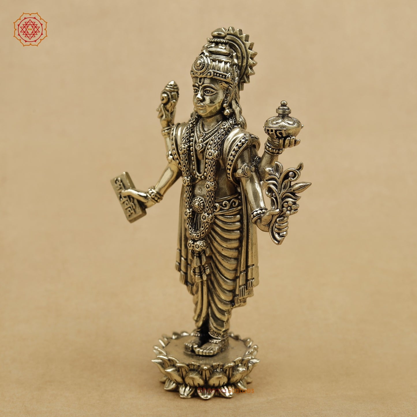 Brass Dhanwantri standing fine 6”