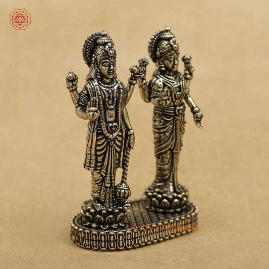 Brass vishnu lakshmi standing 3”