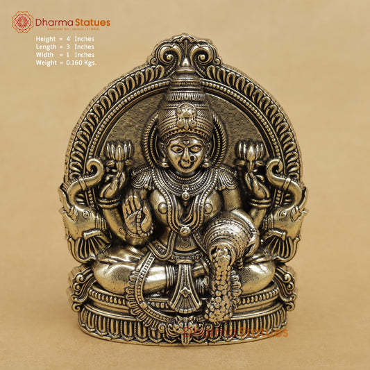 Brass Lakshmi setaed Fine 4”