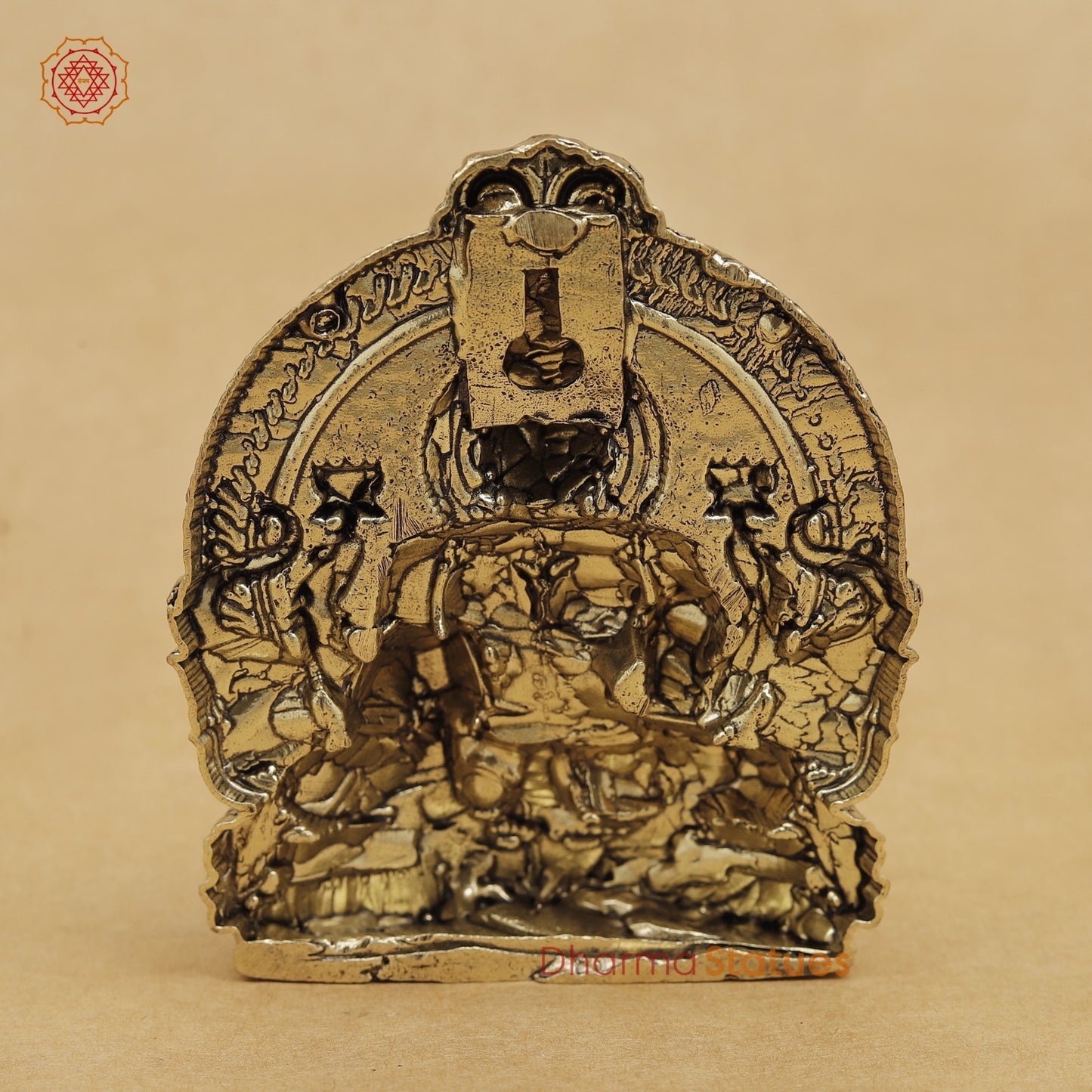 Brass Lakshmi setaed Fine 4”