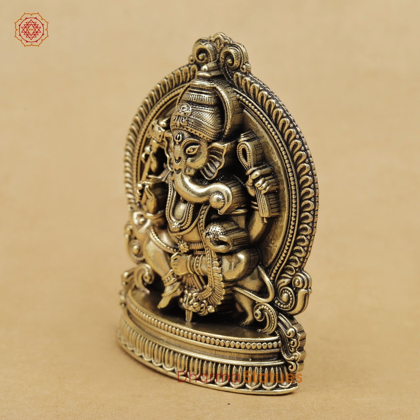 Brass Ganesh seated 4”
