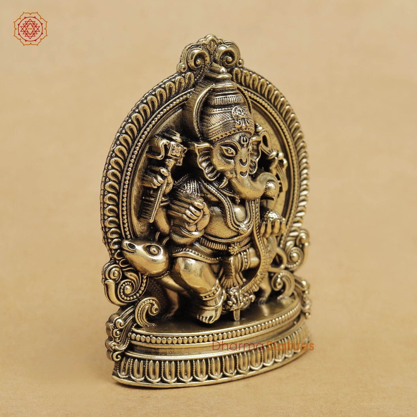 Brass Ganesh seated 4”