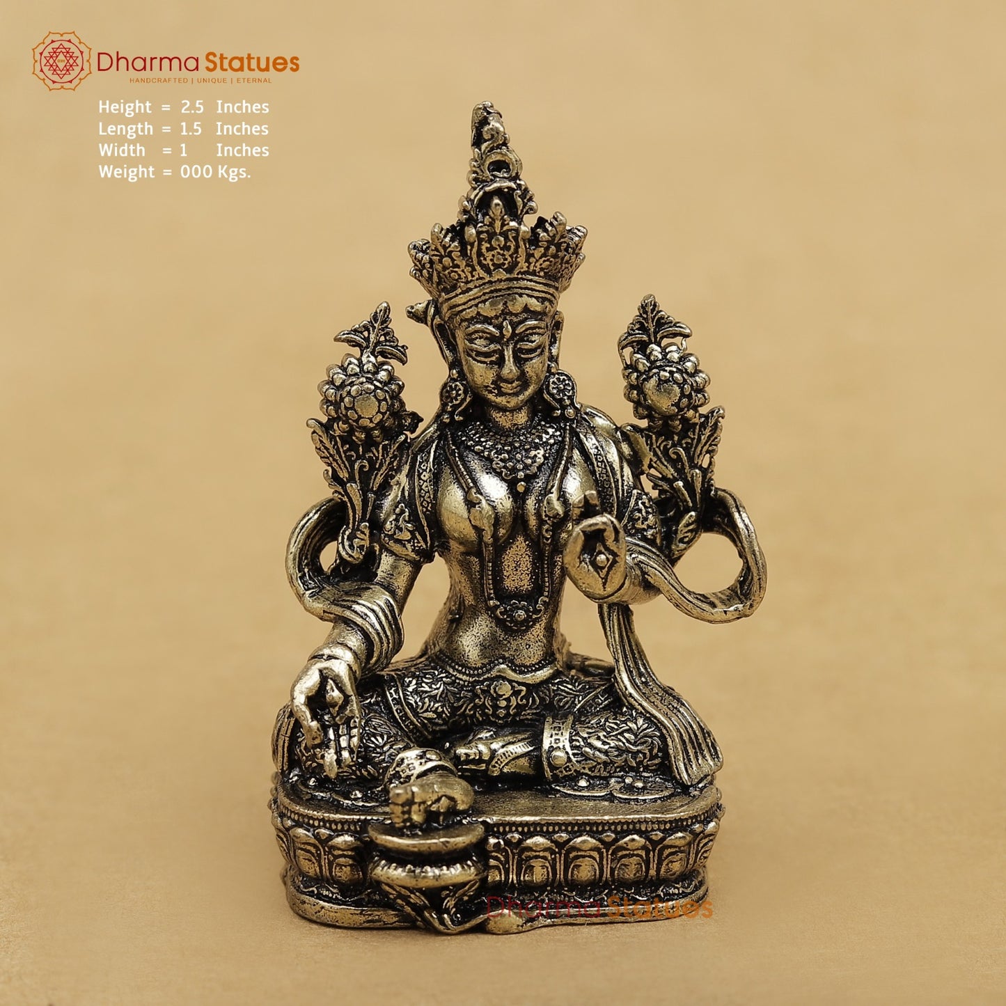 Brass Tara seated fine 2.5”