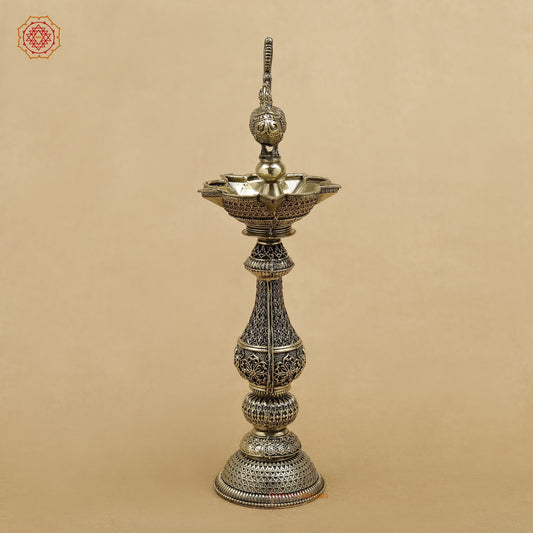 Brass Peacock Lamp fine 8”