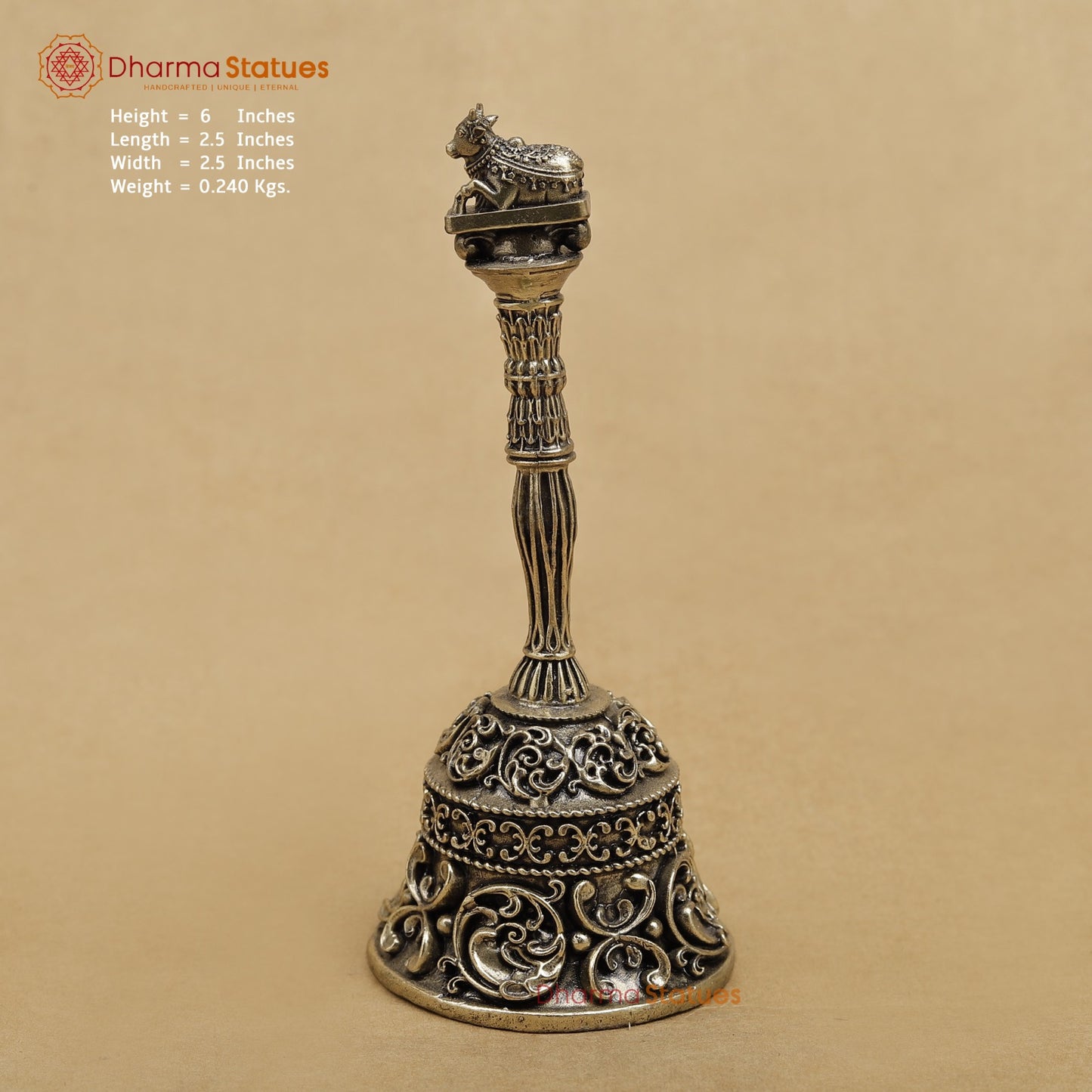 Brass Nandi Bell 6”