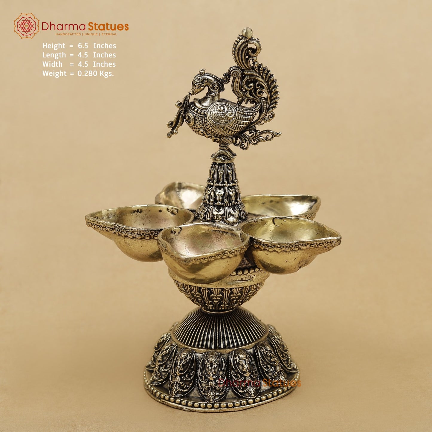 Brass Peacock lamps fine 6.5”