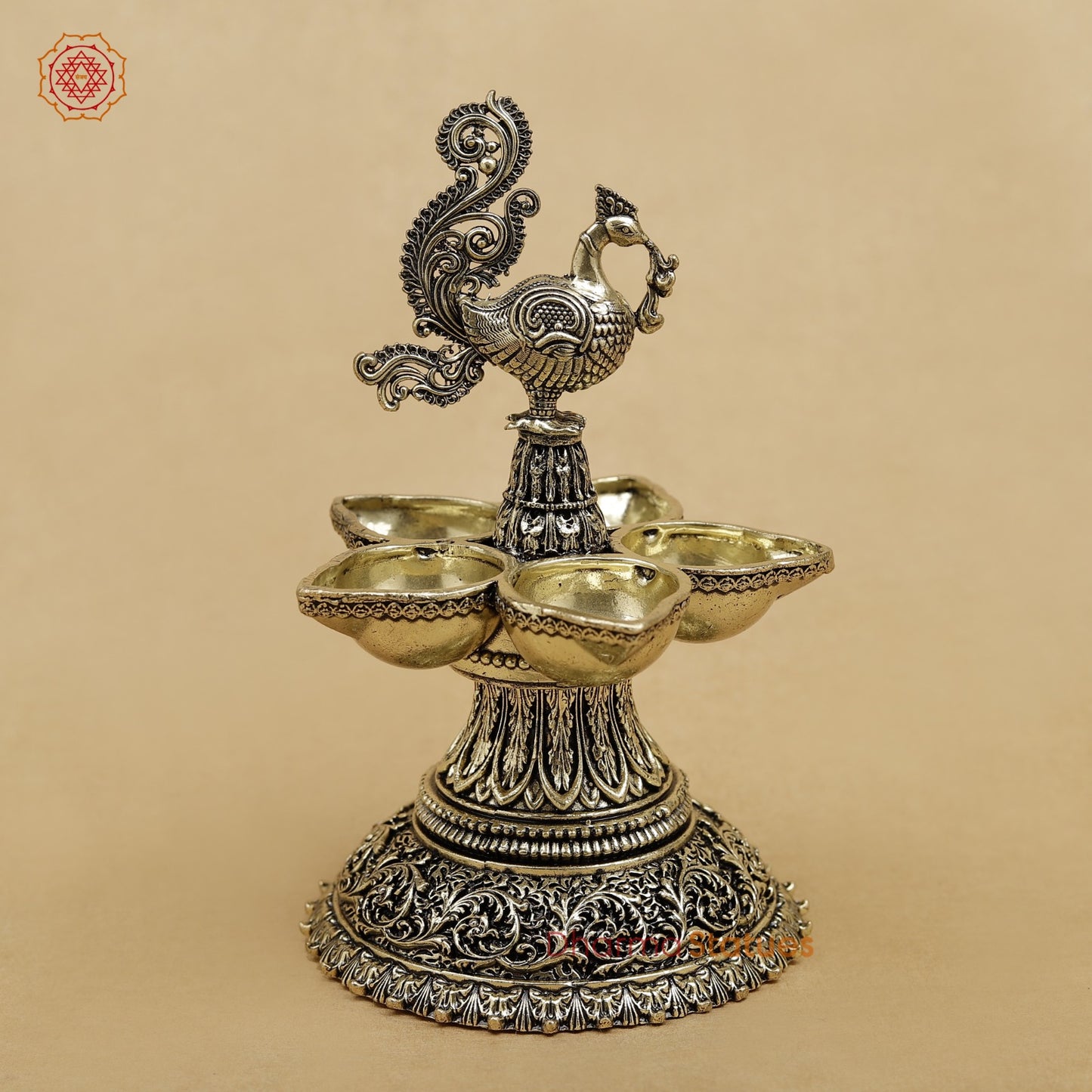 Brass Peacock lamps fine 5”