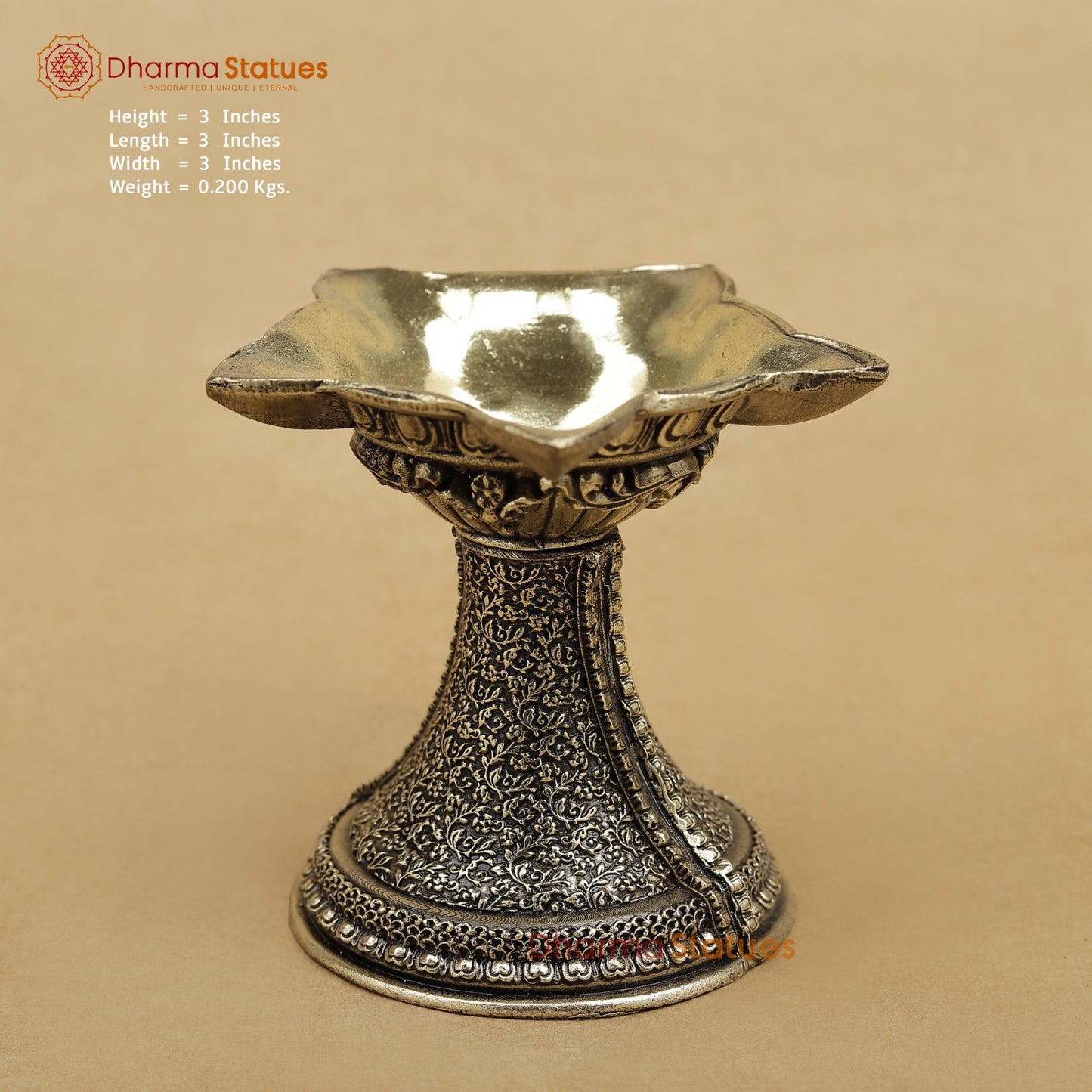 Brass Lotus shape Diya fine 3”