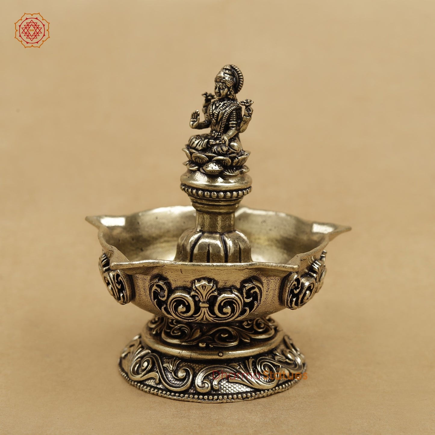 Brass Lakshmi Diya fine 3.5”