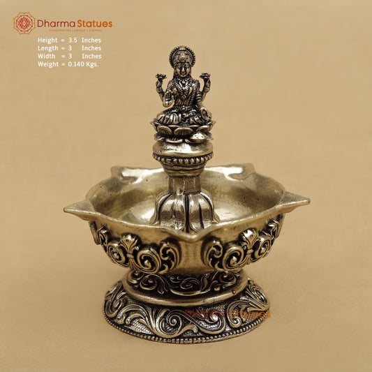 Brass Lakshmi Diya fine 3.5”