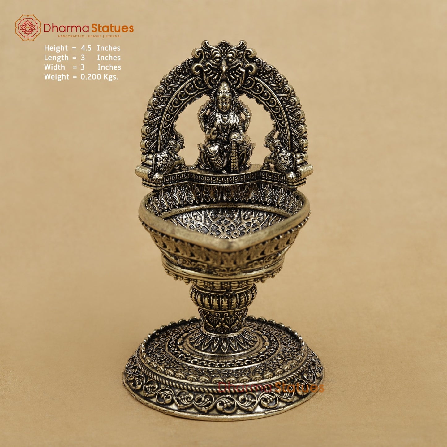 Brass Lakshmi Diya fine 4.5”
