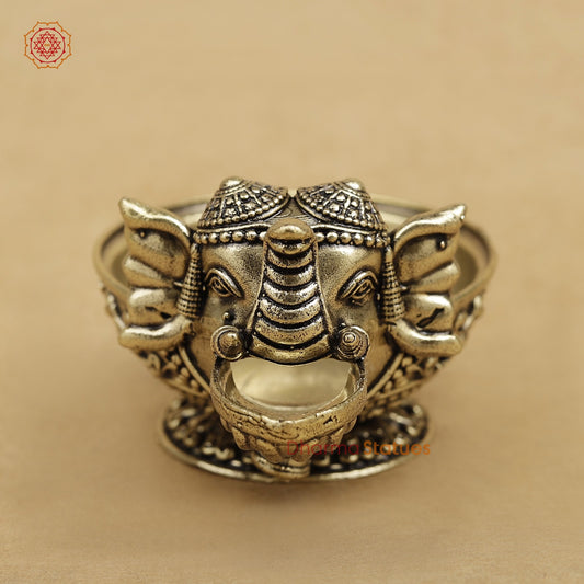 Brass Elephant Diya fine 4.5”