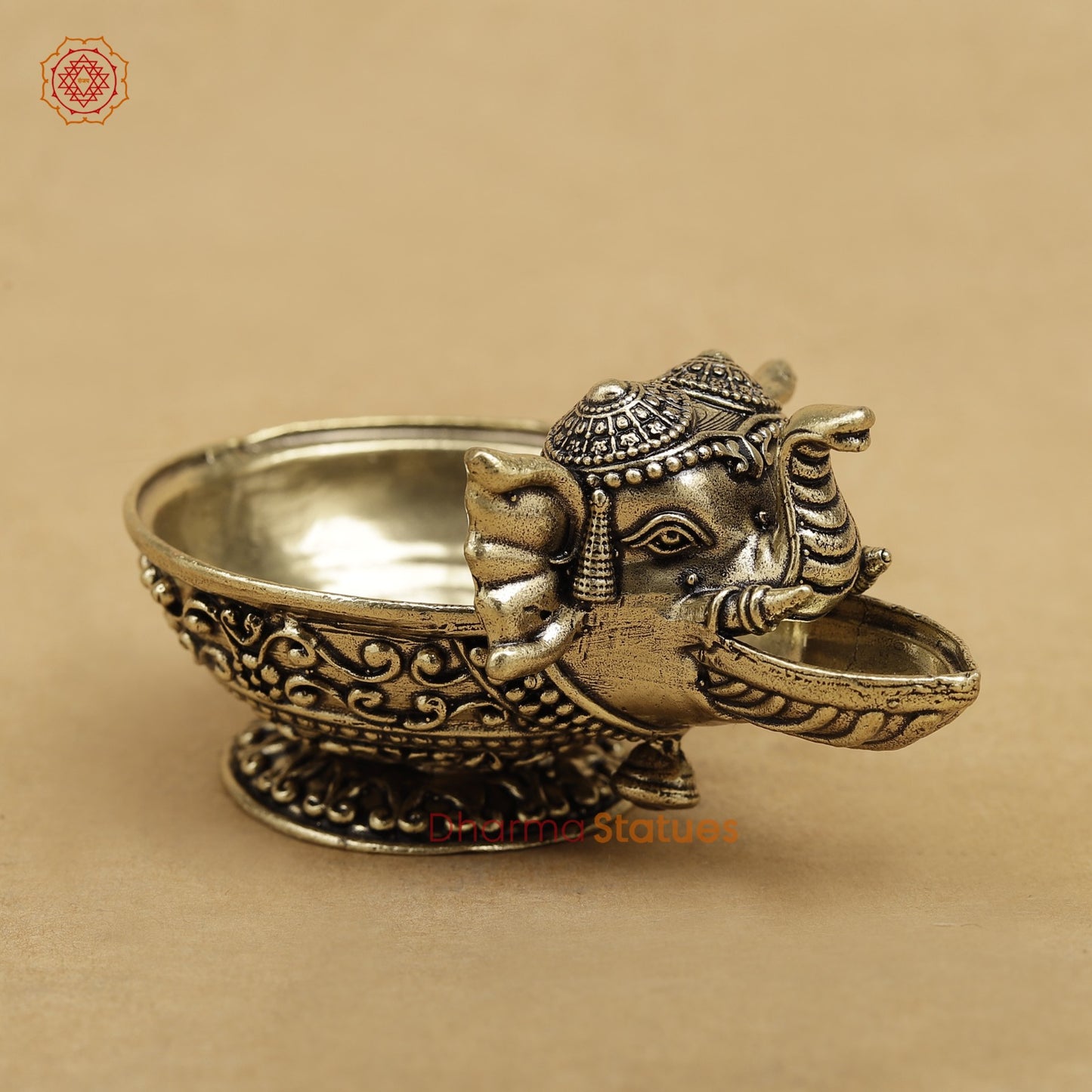 Brass Elephant Diya fine 4.5”