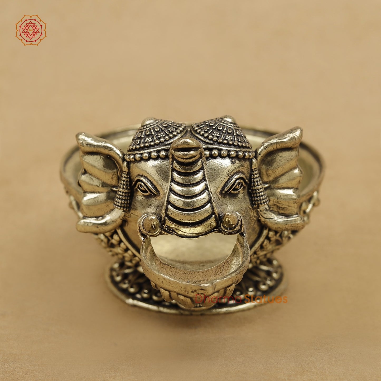 Brass Elephant Diya fine 3.5”
