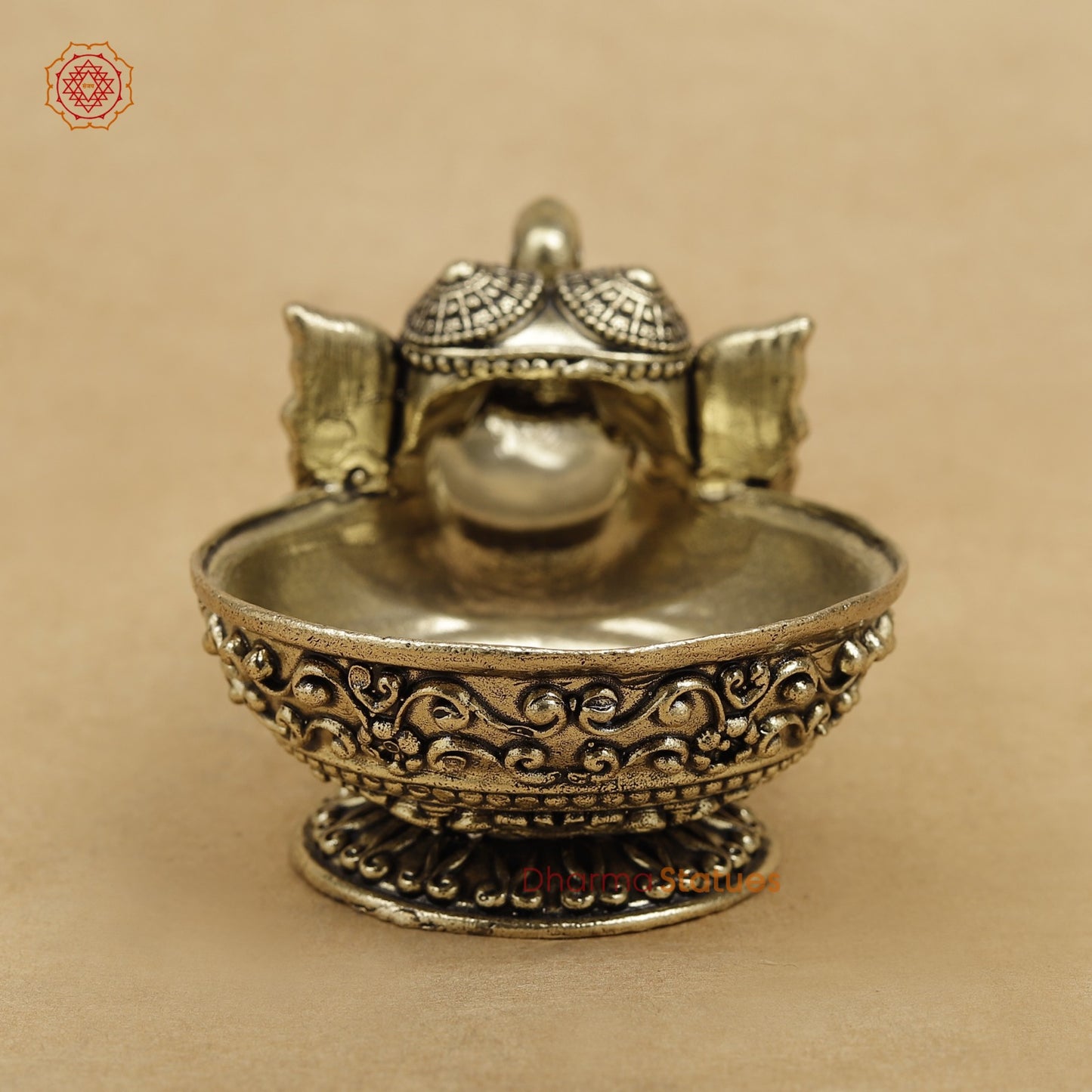Brass Elephant Diya fine 3.5”