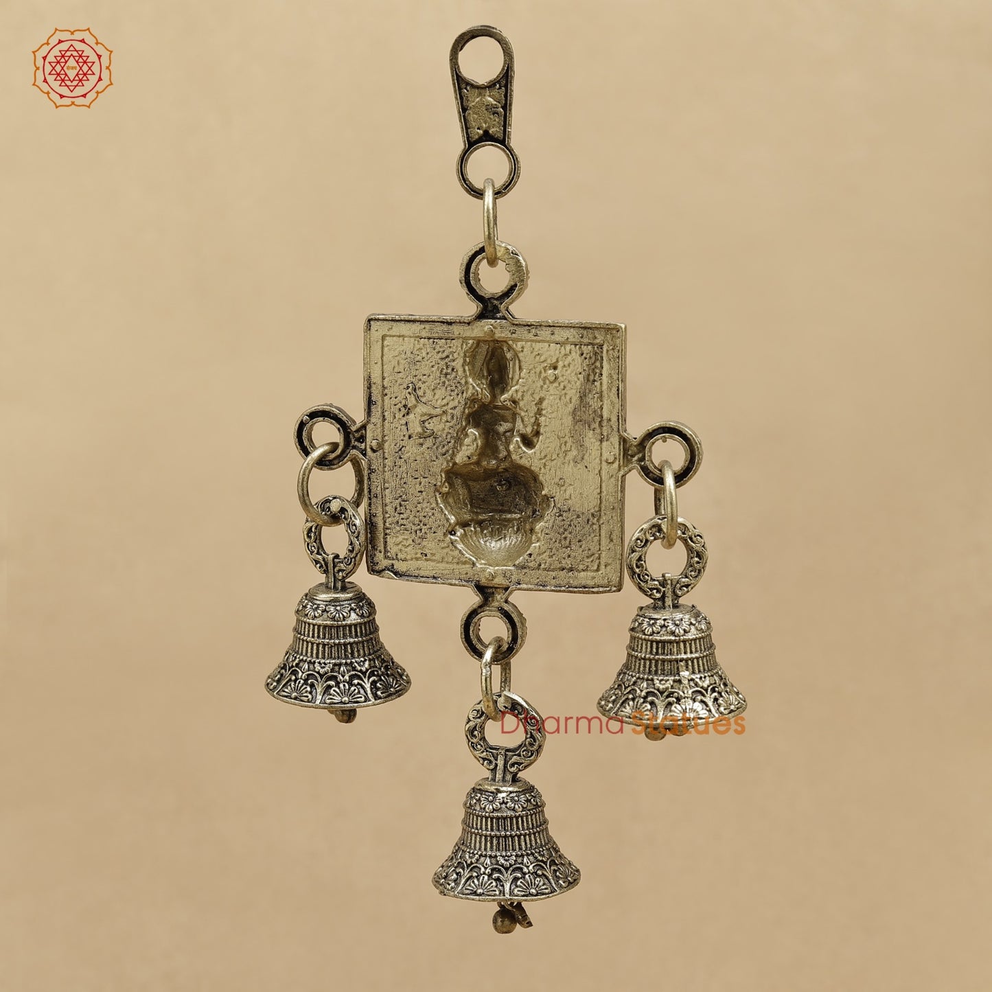 Brass Saraswati Wall Hanging With bells 6.5”