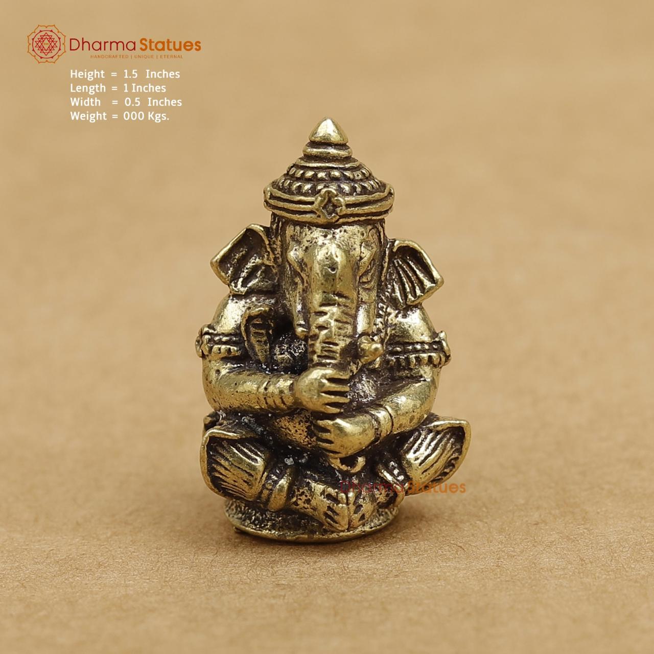 Brass Ganesh 1.5"