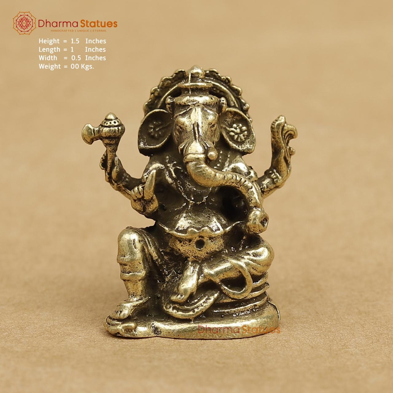 Brass Ganesh 1.5"