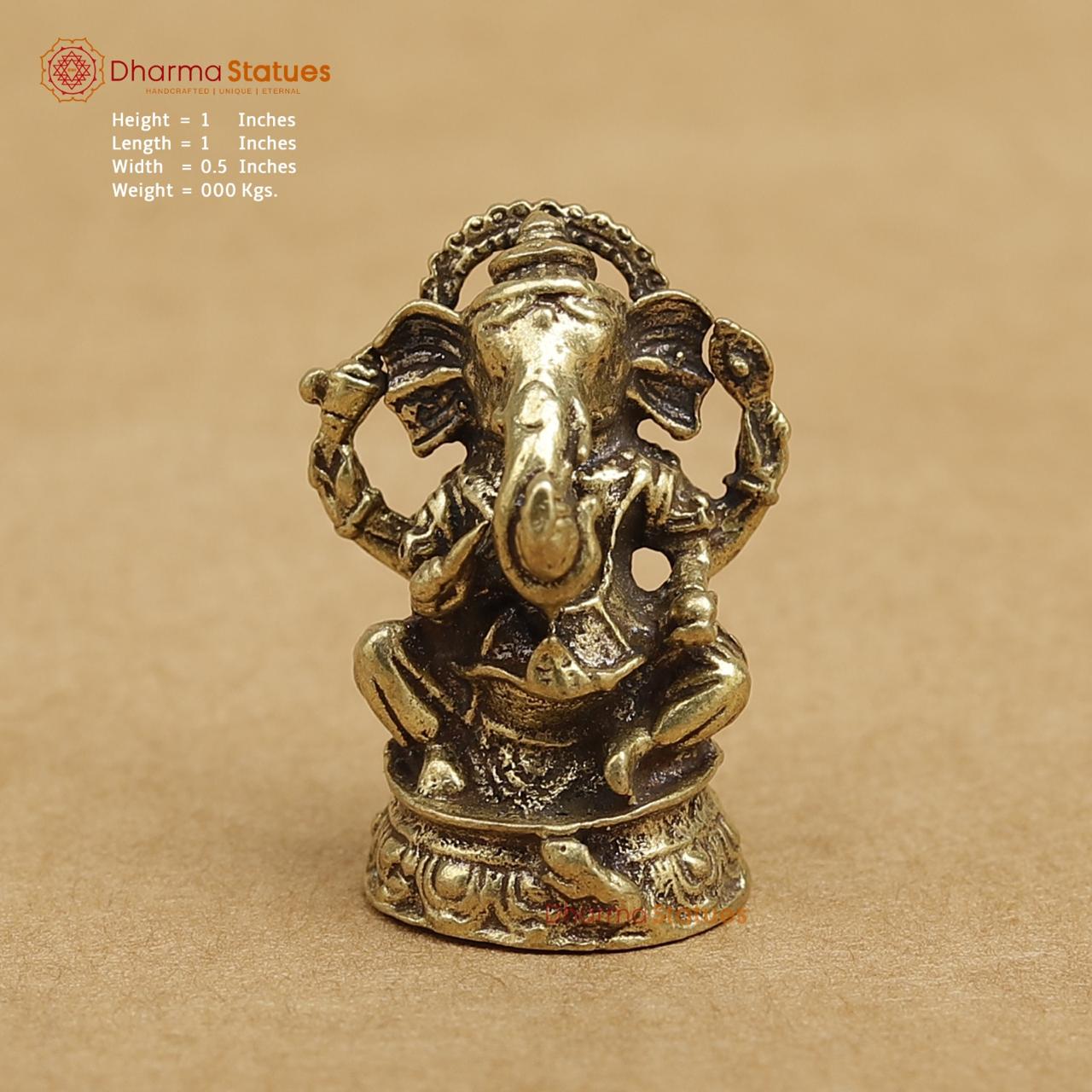 Brass Ganesh 1"