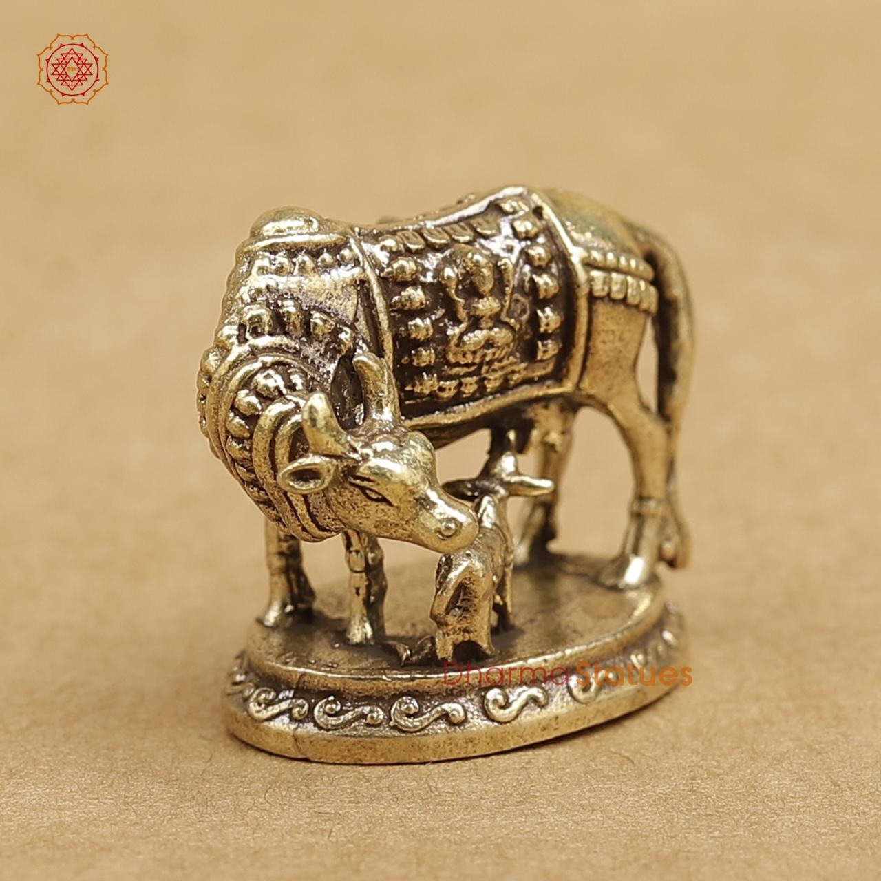 Brass Cow & Calf 1"