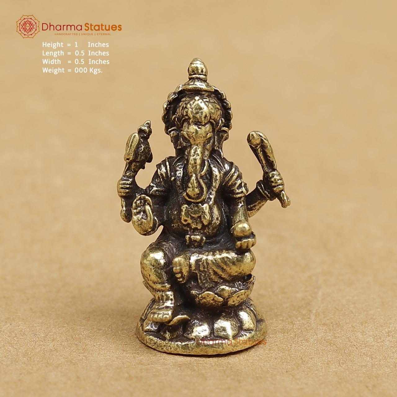Brass Ganesh 1"