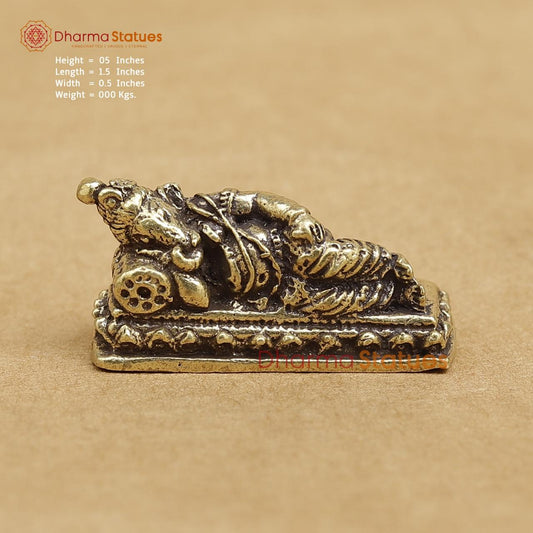 Brass Resting Ganesh 0.5"