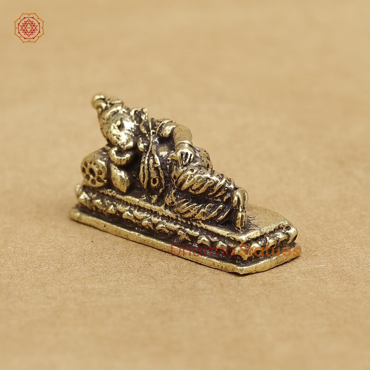 Brass Resting Ganesh 0.5"