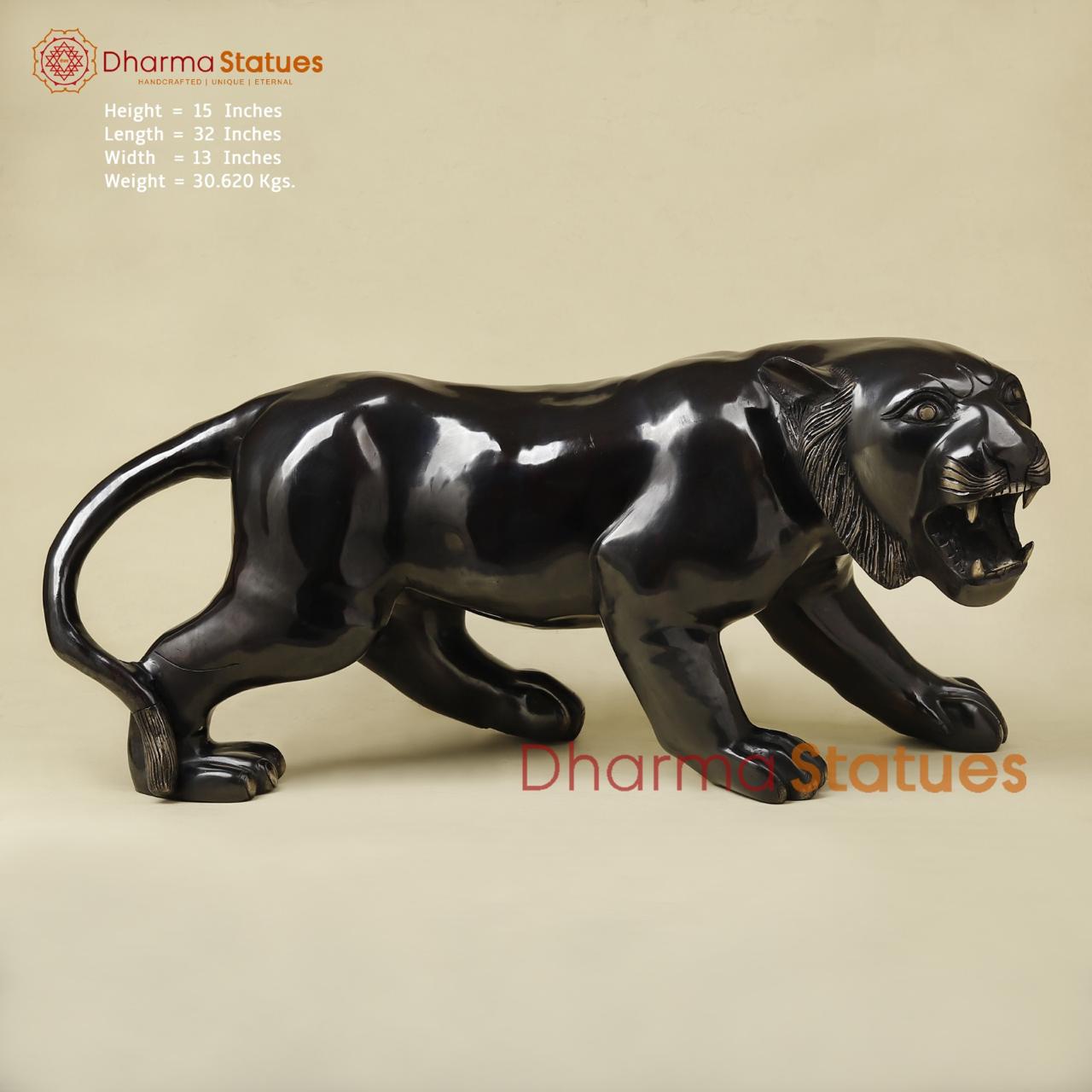 Brass Panther Fine, Royal black Finish 32”