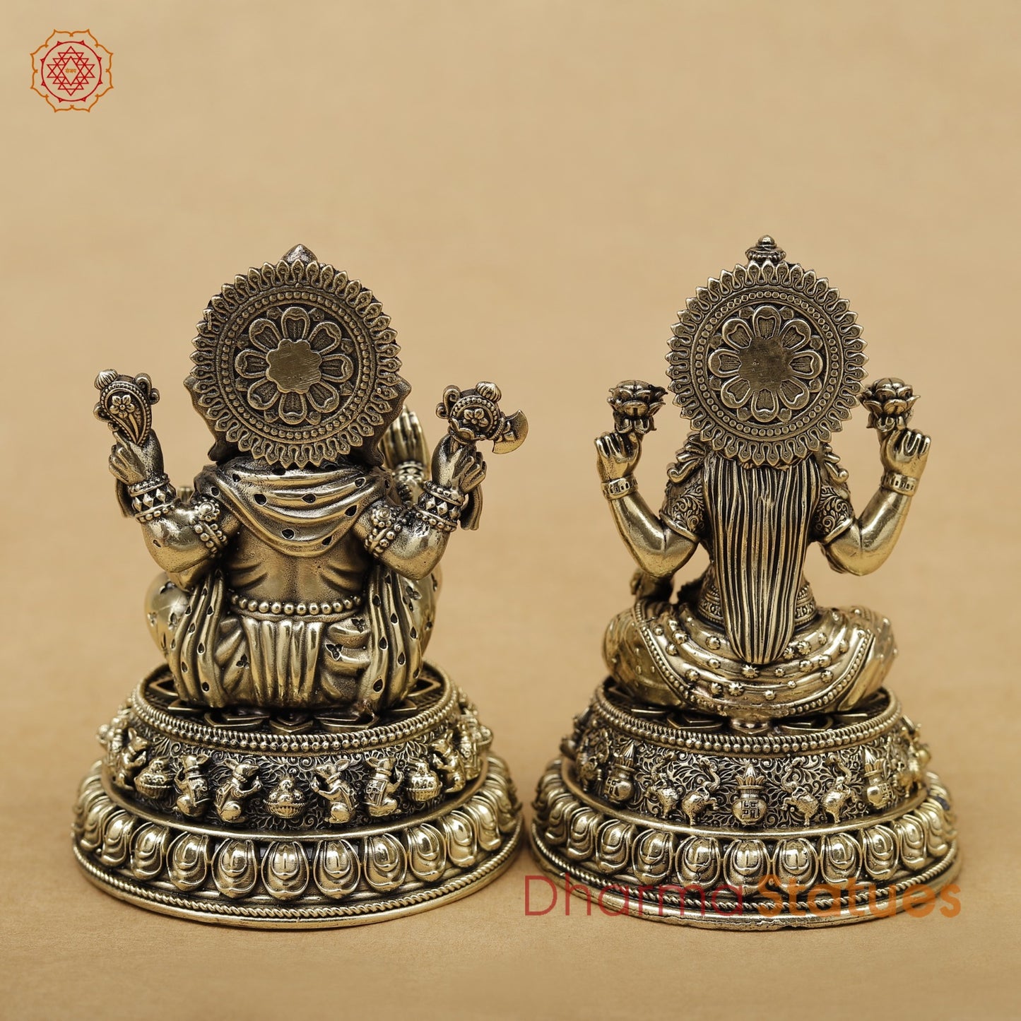 Brass Lakshmi Ganesh Fine 5”