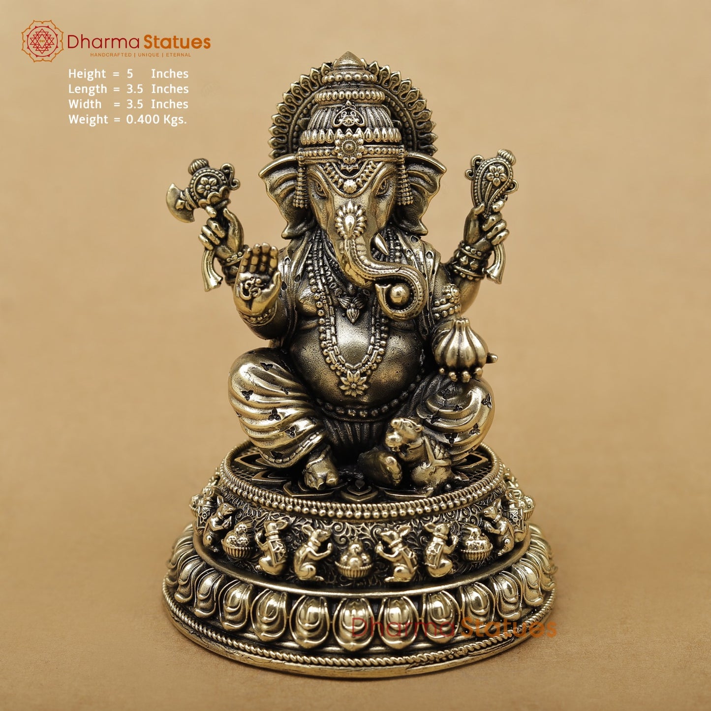 Brass Ganesh Fine 5”