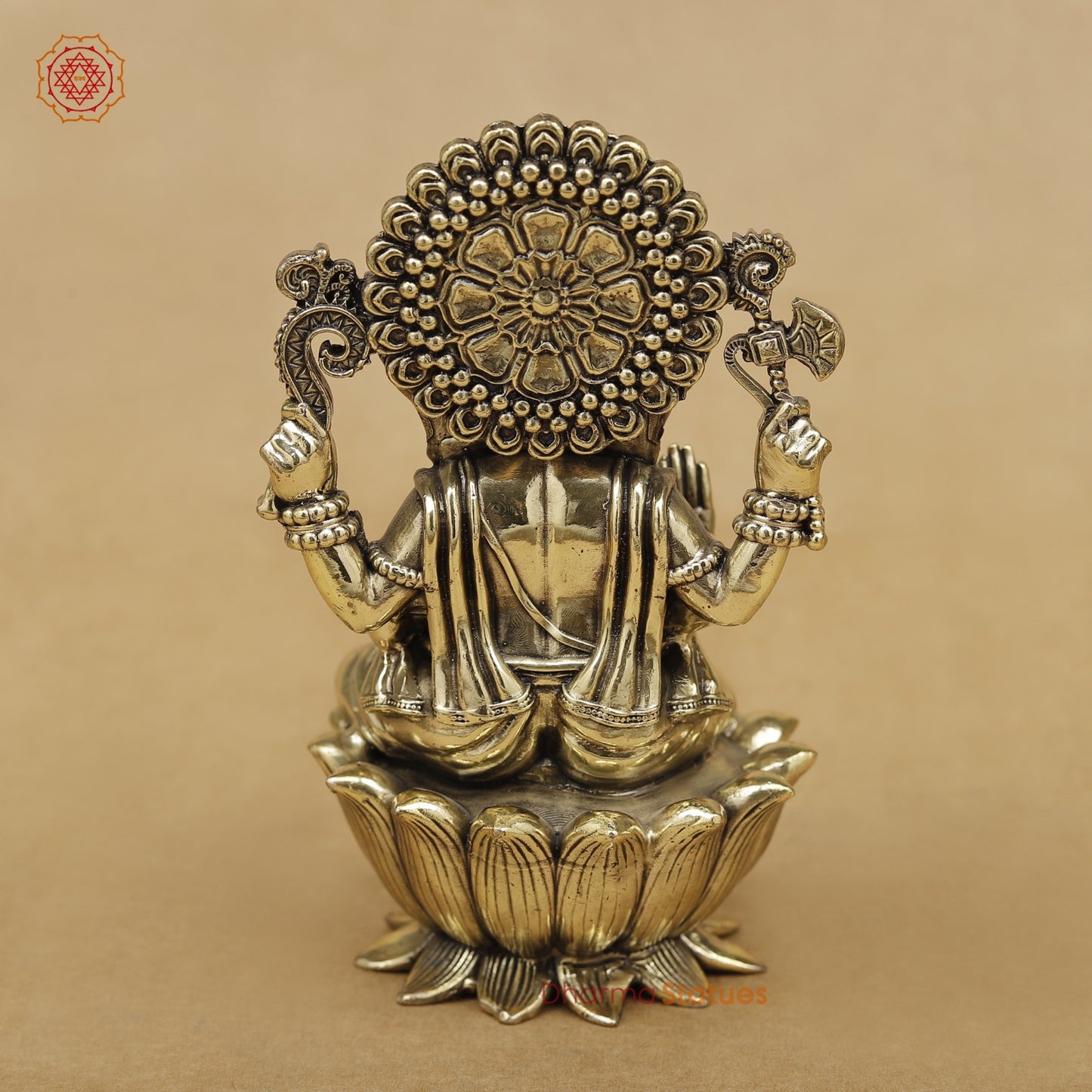 Brass Ganesh seated fine 6”