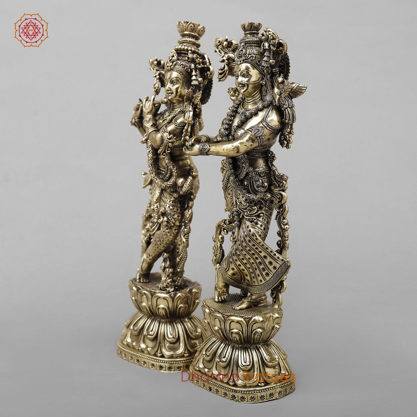 Brass Radha Krishna fine 14.5”