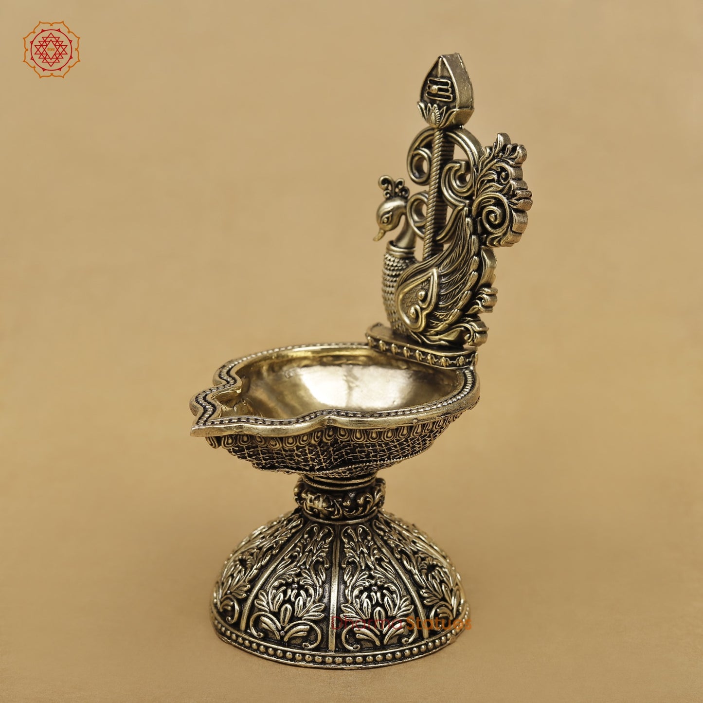 Brass Peacock Vel Diya Fine 6.5”