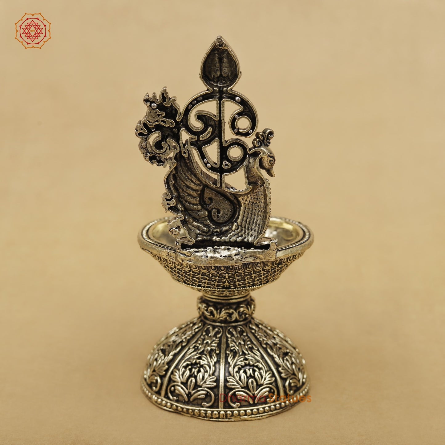 Brass Peacock Vel Diya Fine 6.5”