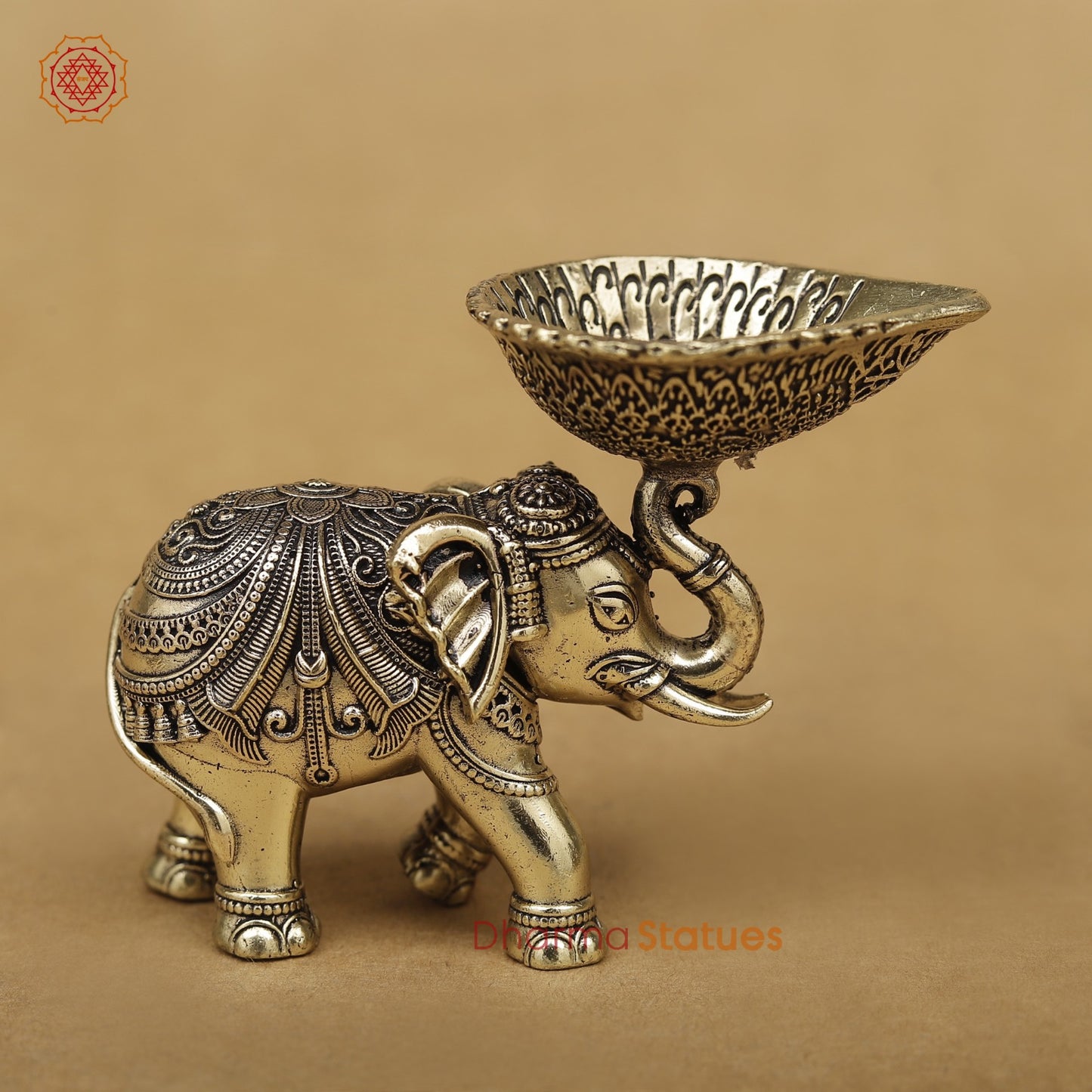 Brass Elephant Diya 2.5”