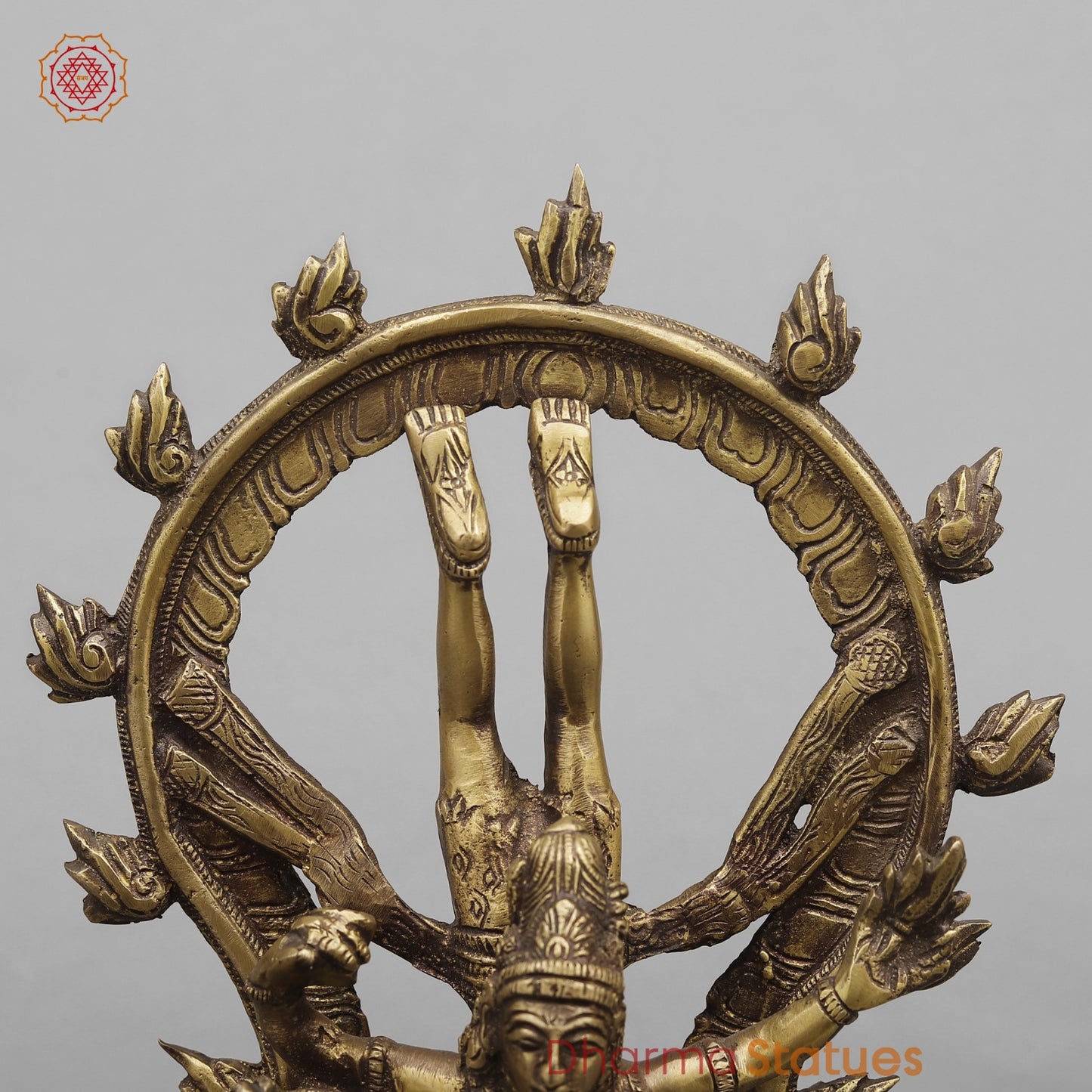 Brass Tandav Natraj Fine, Antique Finish 12”