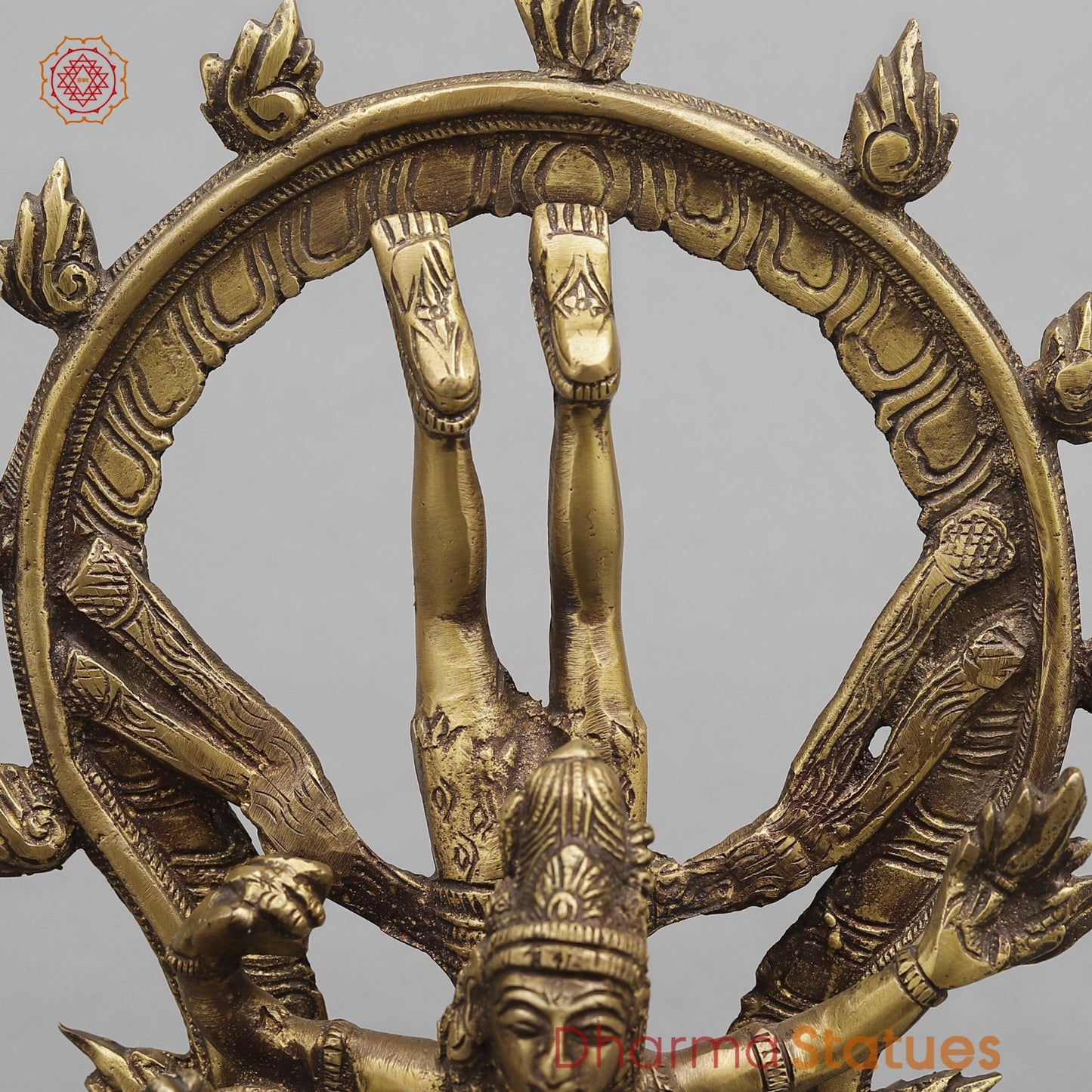Brass Tandav Natraj Fine, Antique Finish 12”