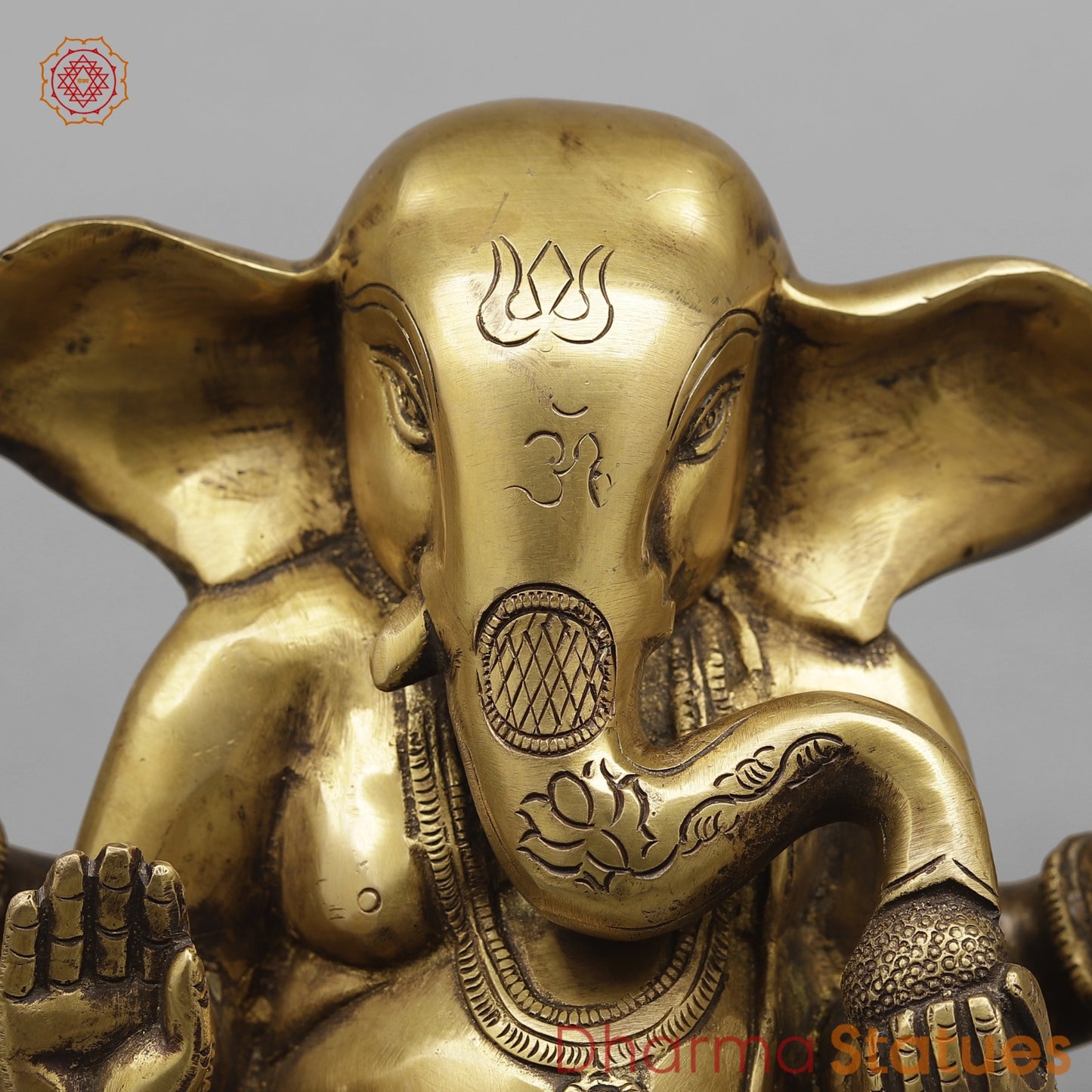 Brass Appu Ganesh Fine, Antique Finish 7”