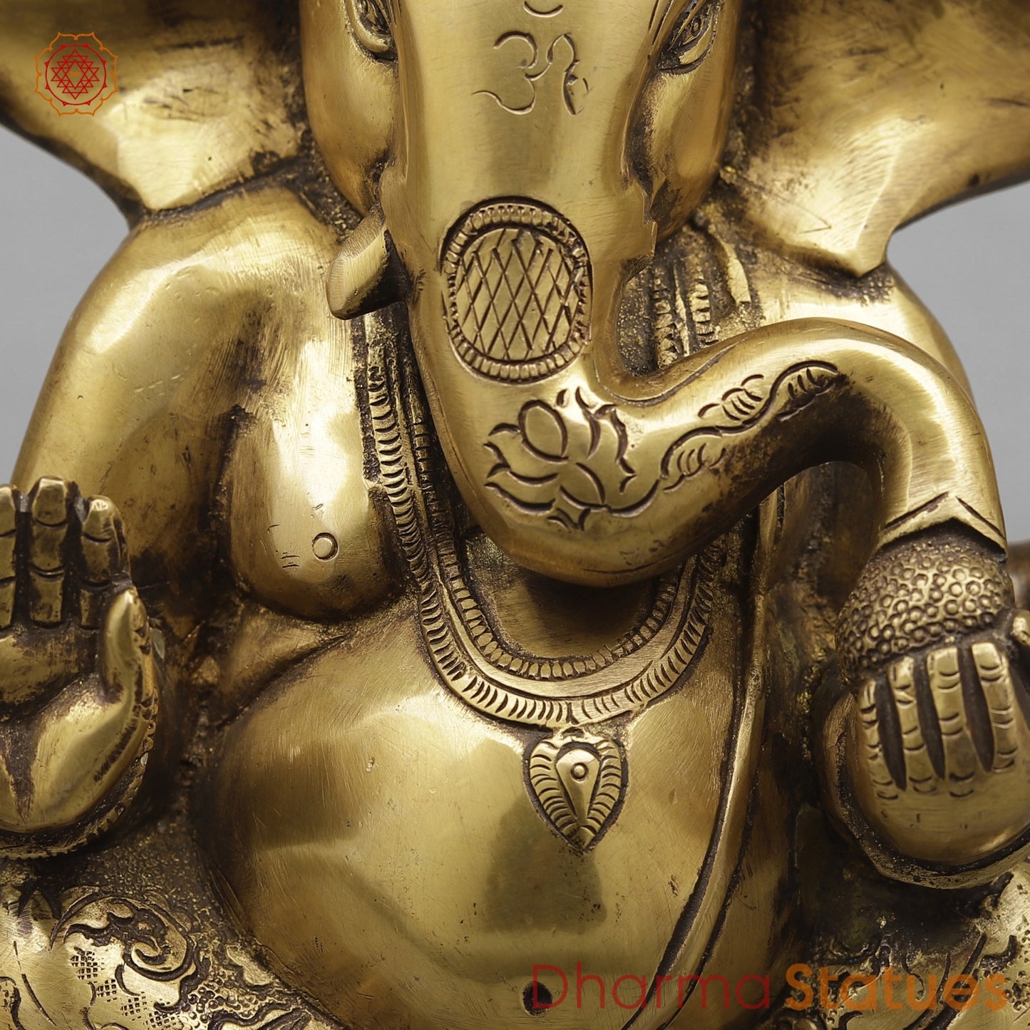 Brass Appu Ganesh Fine, Antique Finish 7”