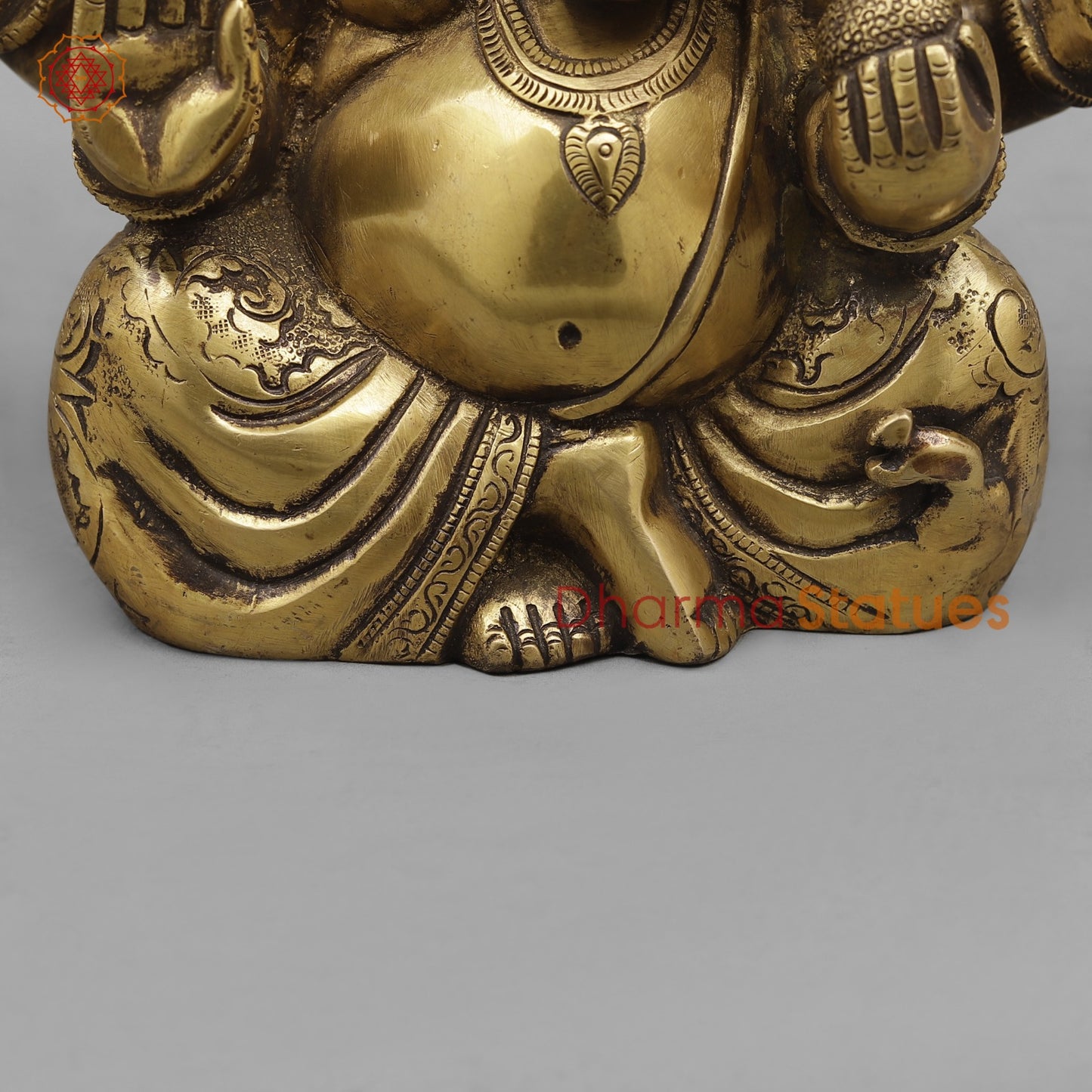 Brass Appu Ganesh Fine, Antique Finish 7”
