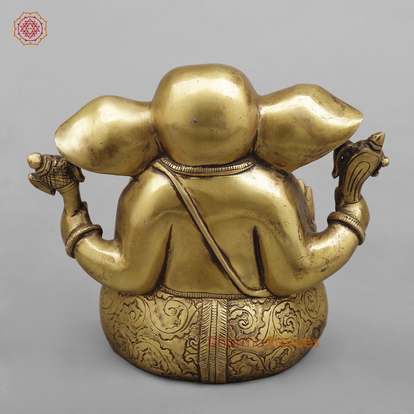 Brass Appu Ganesh Fine, Antique Finish 7”