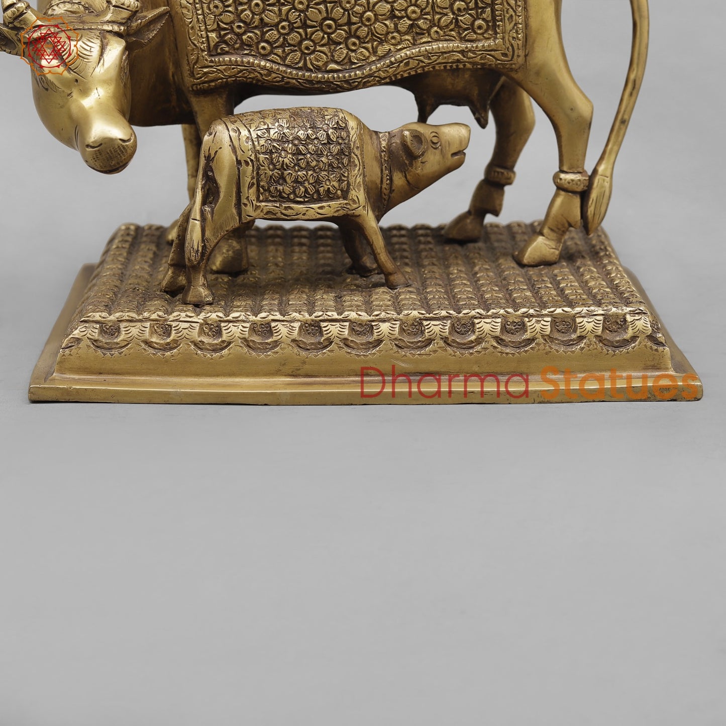 Brass Cow Calf Fine, Antique Finish 7.5”