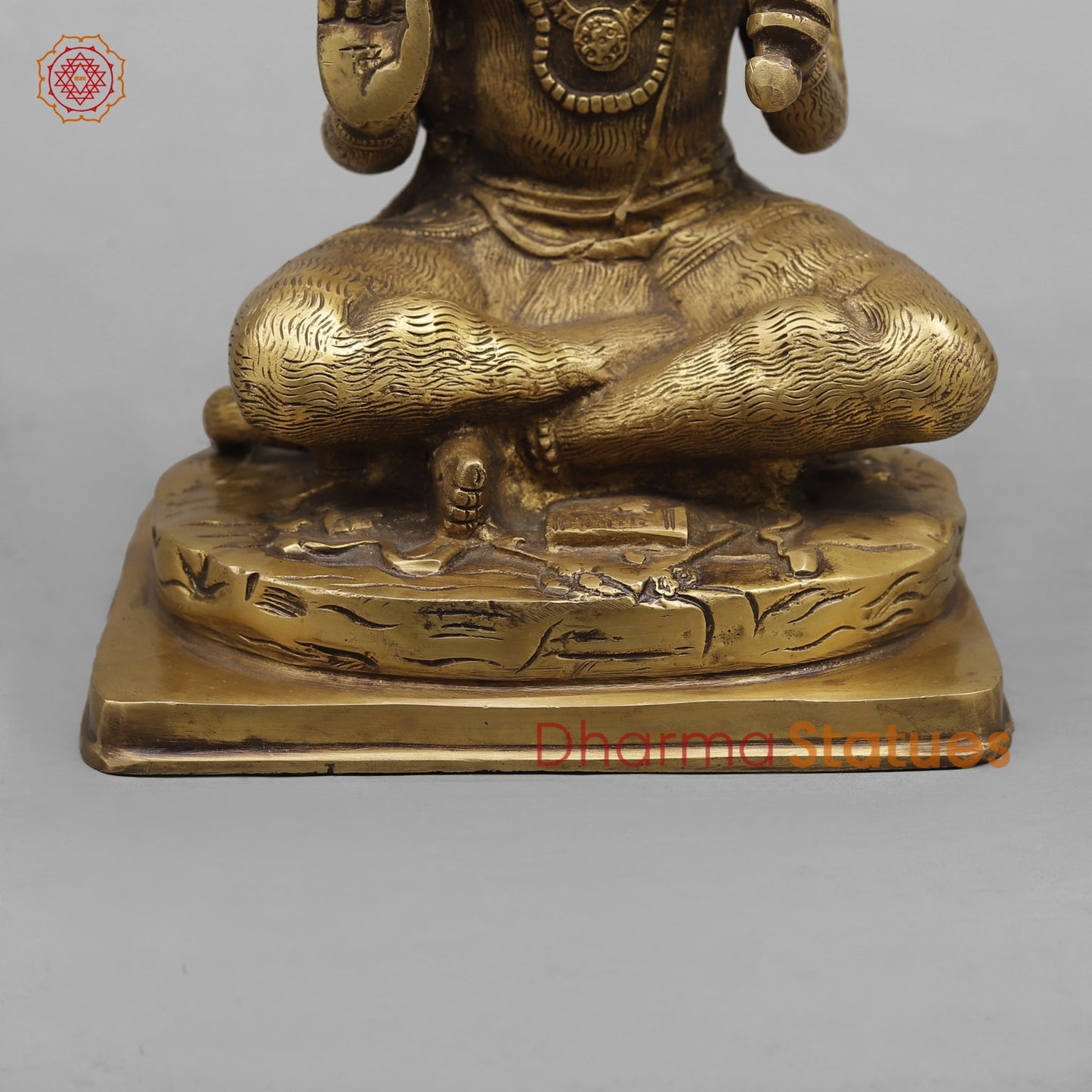 Brass Hanuman ji Blessing, Antique Finish 11”