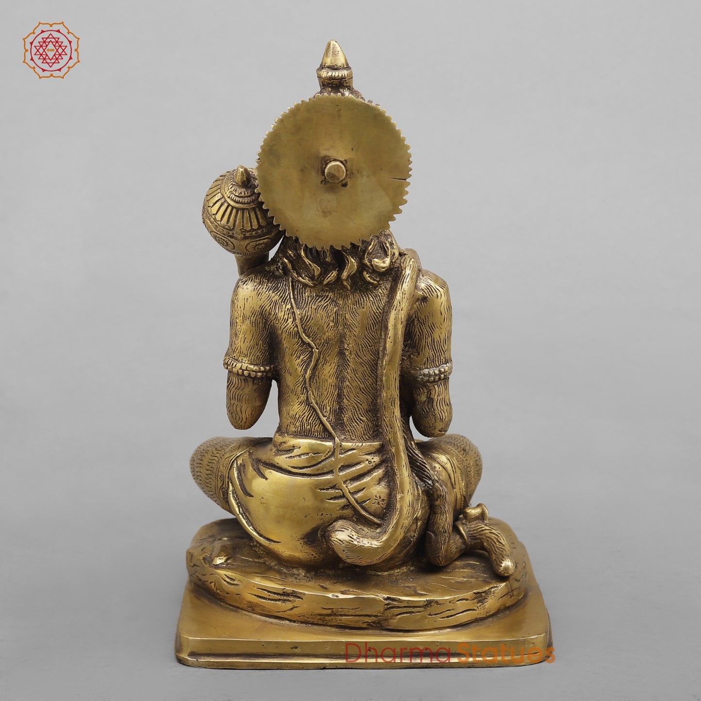 Brass Hanuman ji Blessing, Antique Finish 11”