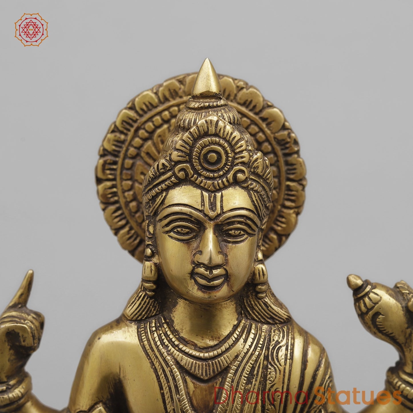 Brass Dhanwantri Standing , Antique Finish 14”