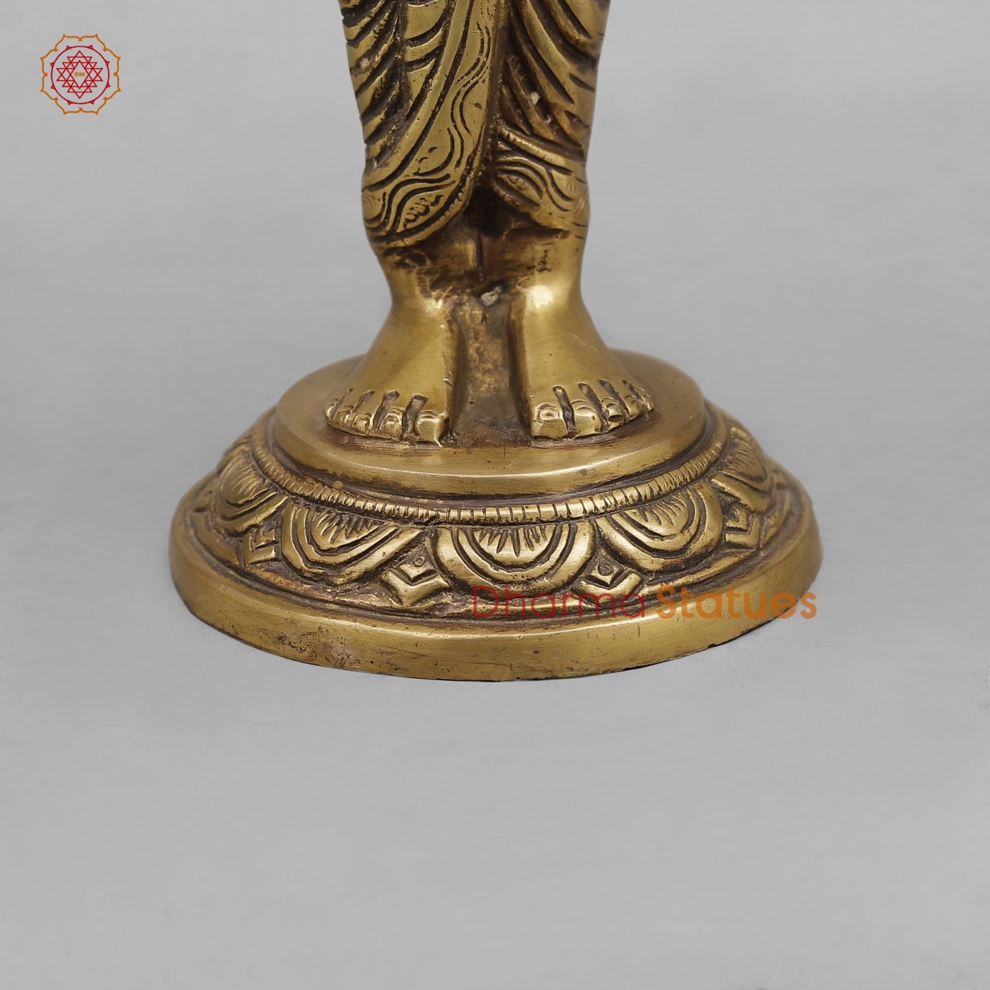 Brass Dhanwantri Standing , Antique Finish 14”