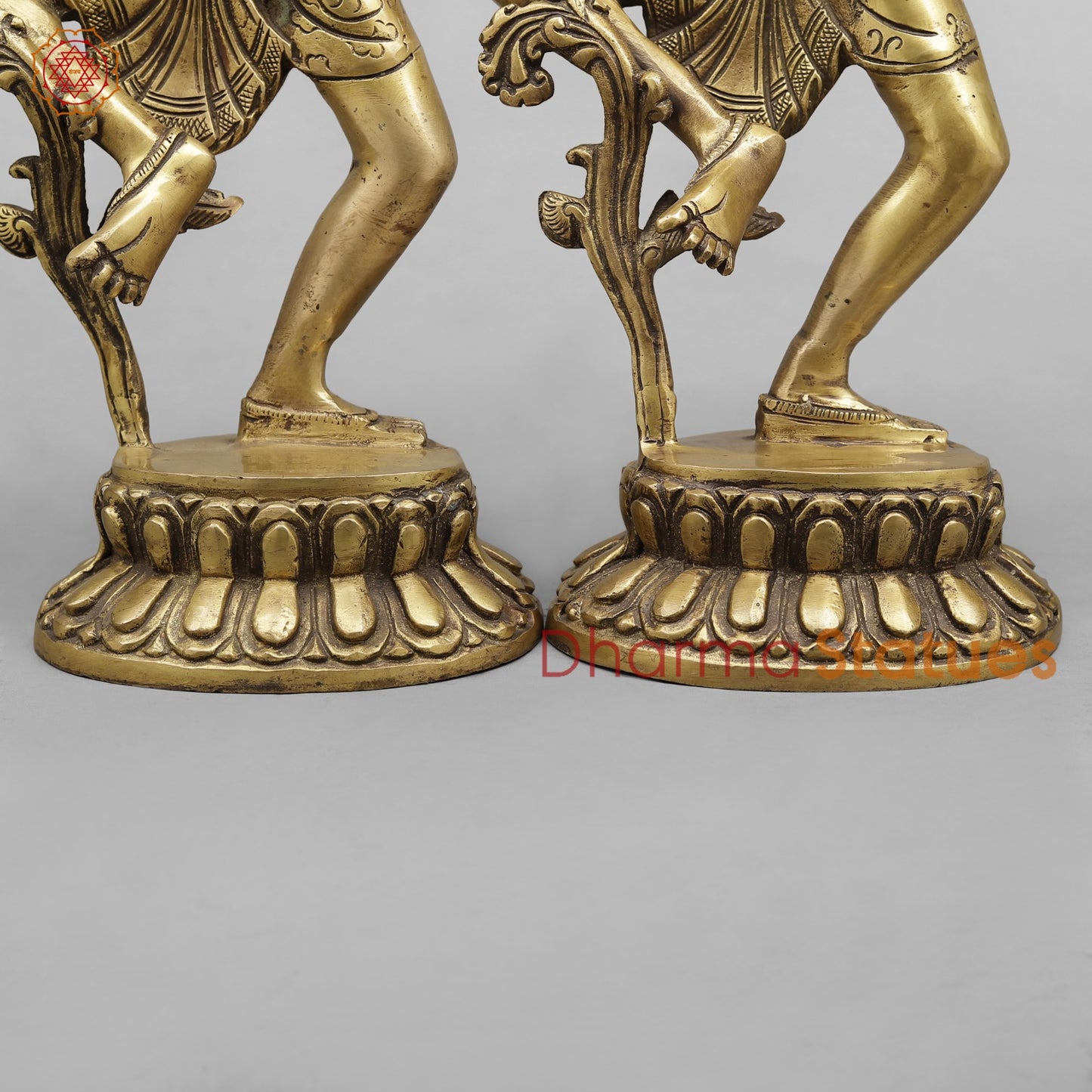 Brass Shiva Parwati Dancing Gracefully, Antique finish 17”