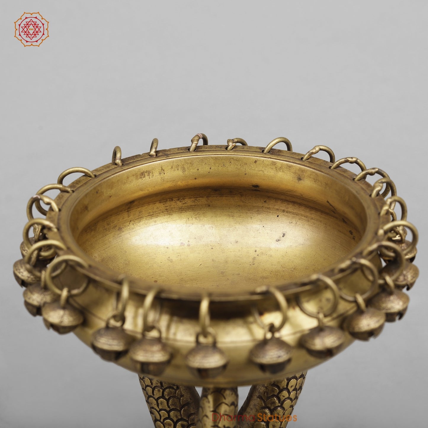 Brass Auspicious Fish Urli (Vastu Friendly), Antique Finish 8”